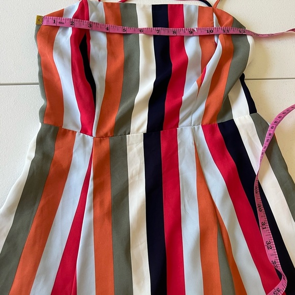 Lulus Below-the-knee striped dress with spaghetti straps and a tie back S NWOT - Picture 9 of 9